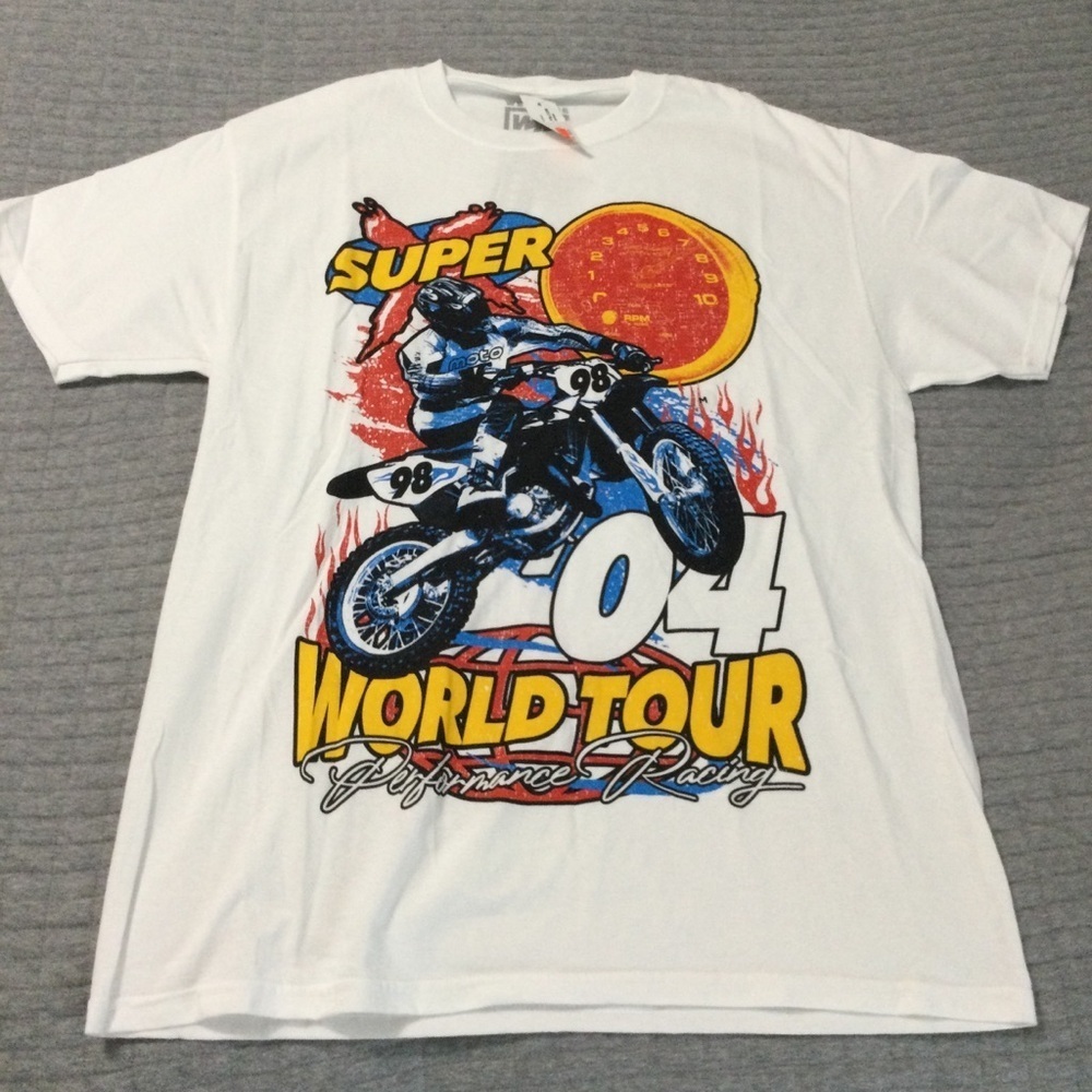 West side Originals Men’s Motorcycle White Graphic Tee Size M